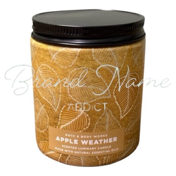 Bath & Body Works Other - Bath & Body Works Apple Weather Candle - Gold Leaf Design